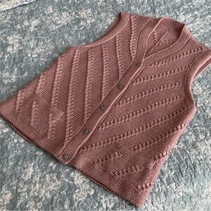 Chic Pink Women's Cardigan Vest